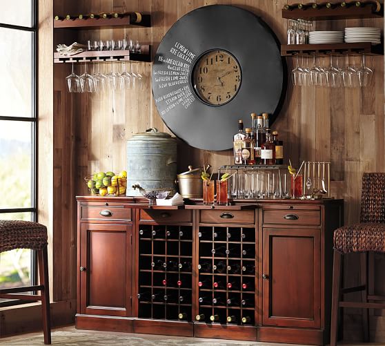 Holman Floating Entertaining Shelves Pottery Barn