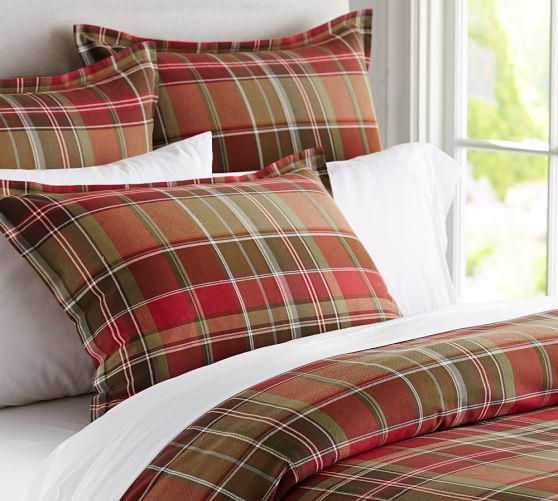 Tahoe Plaid Patterned Duvet Cover Sham Pottery Barn