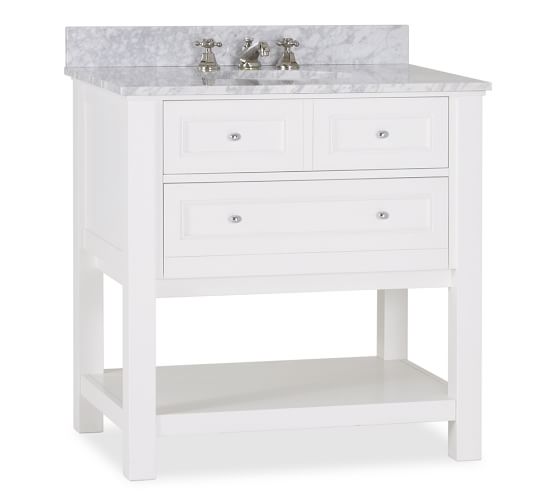 Classic Single Sink Vanity White 36 Pottery Barn