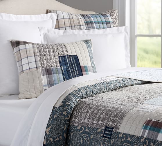 Malibu Patchwork Quilt Sham Pottery Barn
