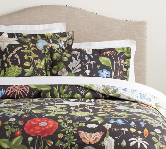 Poppy Organic Percale Patterned Duvet Cover Sham Pottery Barn