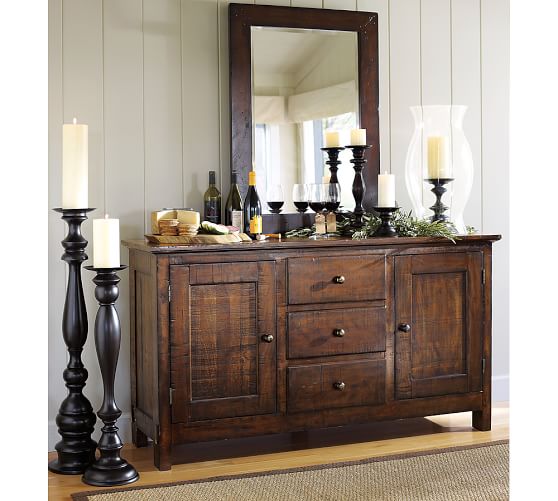 Turned Wood Pillar Candleholder Pottery Barn