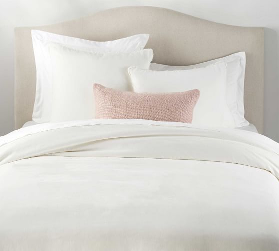Velvet Fringe Solid Duvet Cover Clasic Ivory Pottery Barn