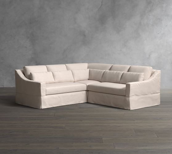 York Slope Arm Deep Seat Slipcovered 3 Piece L Shaped with Corner