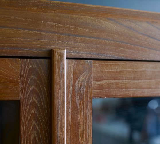 Menlo Reclaimed Teak Storage Cabinet Pottery Barn