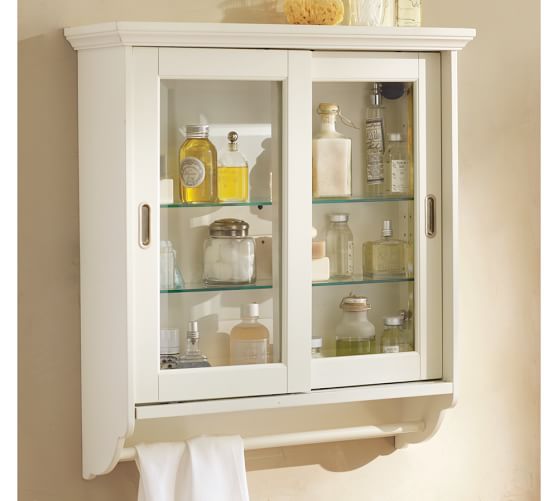 sliding door wall cabinet | pottery barn