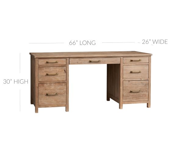 Parker Reclaimed Wood Desk Office Desk Pottery Barn