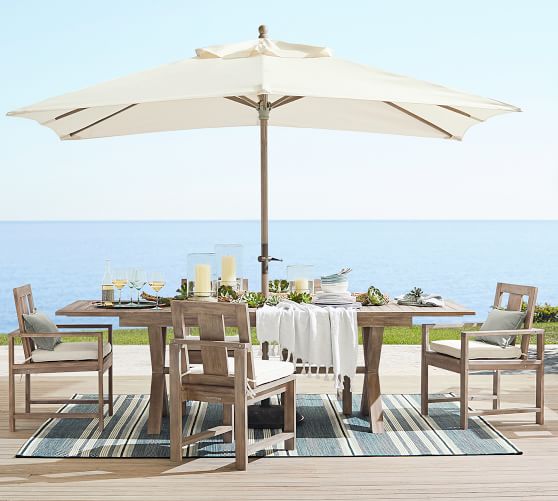 Sunbrella Piped Outdoor Dining Chair Cushion