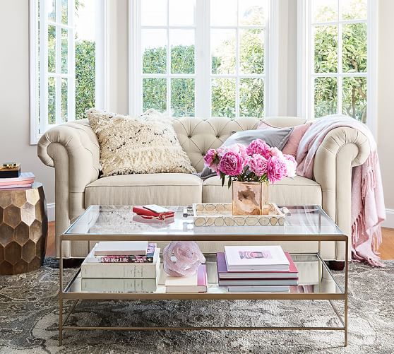 Chesterfield Fabric Sofa Pottery Barn