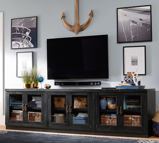 Reynolds Long Low Media Suite Pottery Barn