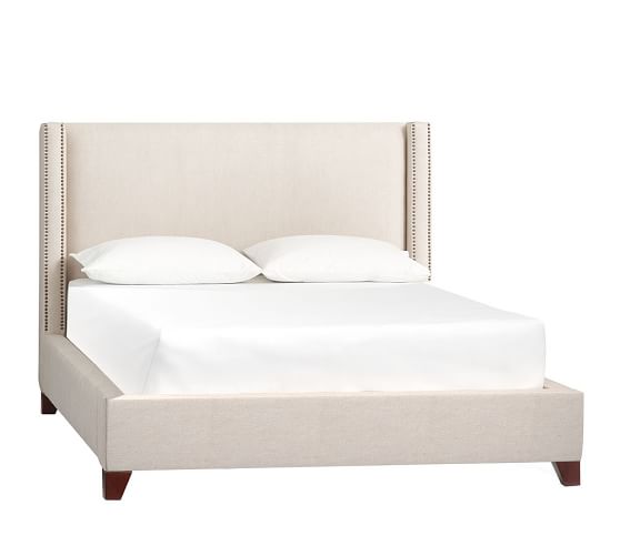 Harper Upholstered Low Bed Pottery Barn