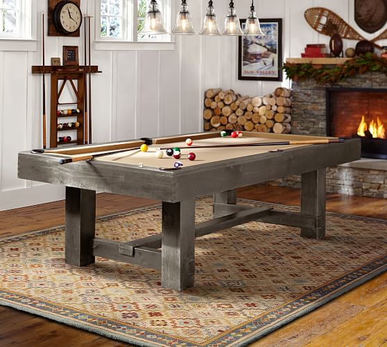 Pottery Barn Pool Table Rustic Mahogany