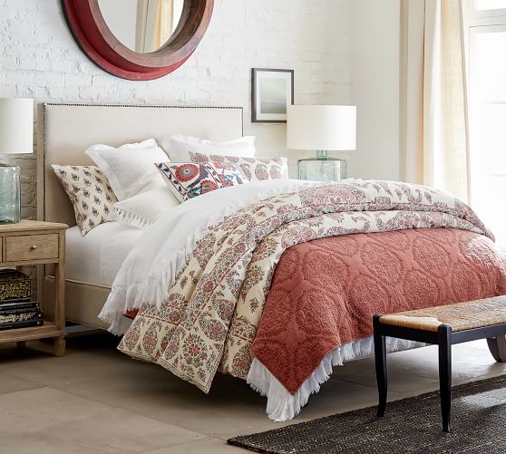 Remy Paisley Print Reversible Cotton Patterned Duvet Cover Sham