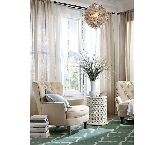 Open Weave Linen Sheer Curtain Pottery Barn