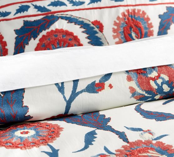 Anu Suzani Embroidered Cotton Patterned Duvet Cover Sham