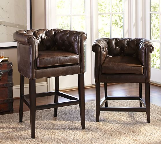 Chesterfield Bar Stool Pottery Barn
