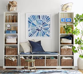 Samantha Entryway Bench & Shelf, Mahogany | Pottery Barn