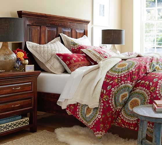 Della Medallion Patterned Duvet Cover Sham Pottery Barn