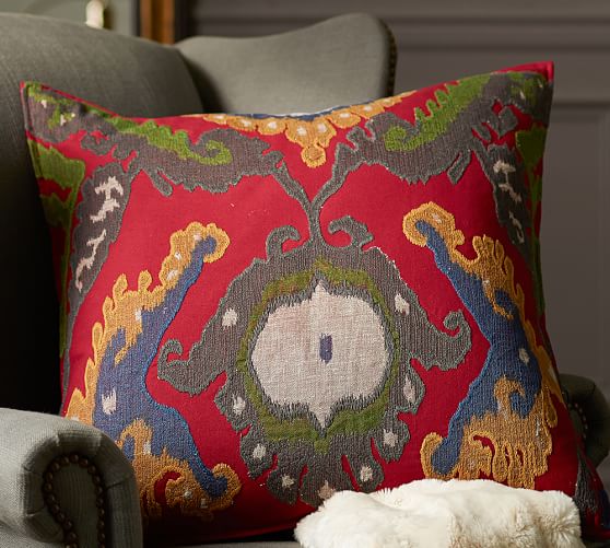 Inna Ikat Decorative Pillow Cover Pottery Barn
