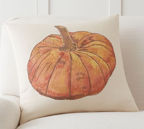 Oversized Pumpkin Pillow Cover Pottery Barn