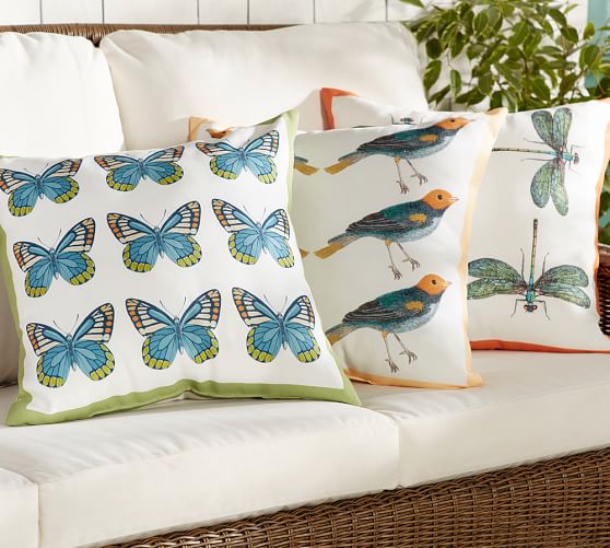 Dragonfly Skimmer Indoor Outdoor Pillow Pottery Barn