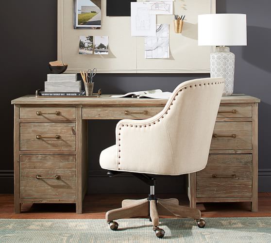 Parker Reclaimed Wood Desk Office Desk Pottery Barn