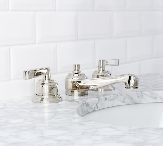Covington Lever Handle Widespread Bathroom Faucet Pottery Barn