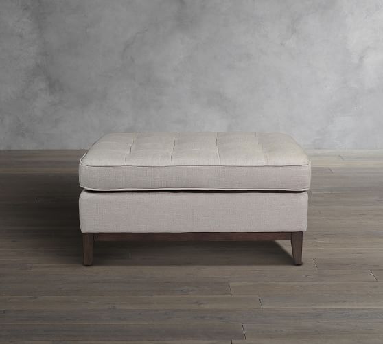 Kendal Upholstered Ottoman Pottery Barn