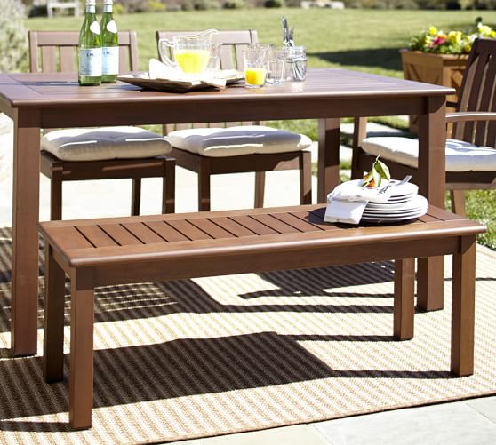 Chatham Dining Bench Honey Pottery Barn
