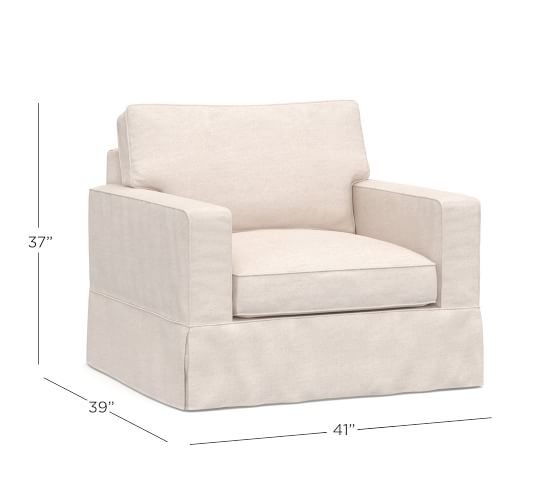 Pb Comfort Square Arm Slipcovered Armchair Pottery Barn