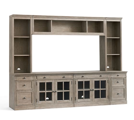 Livingston 7 Piece Entertainment Center Pottery Barn
