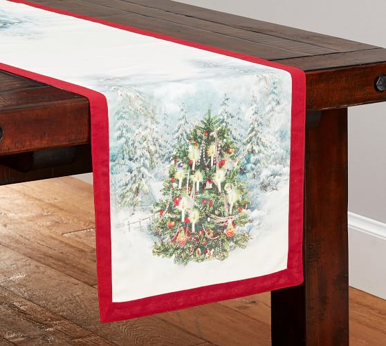 Nostalgic Christmas Tree Runner Pottery Barn