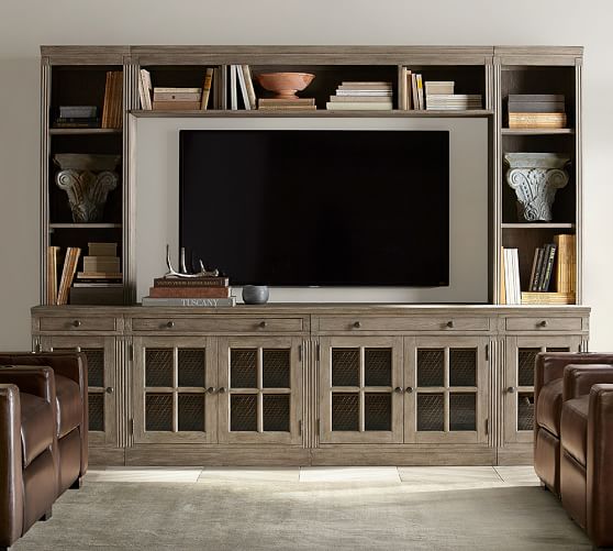 Livingston 7 Piece Entertainment Center Pottery Barn