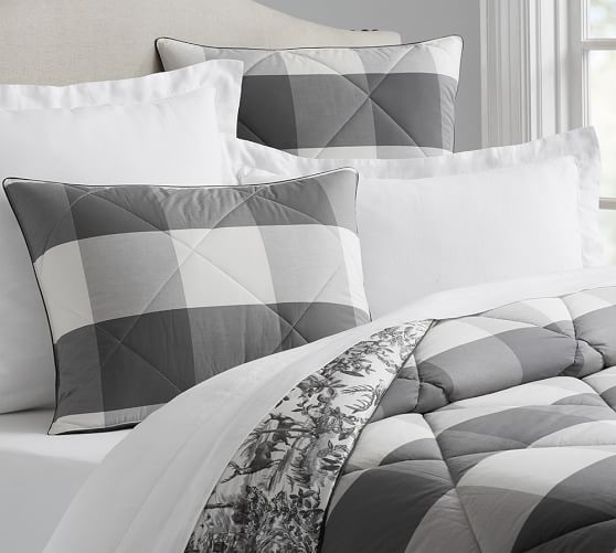Buffalo Check Reversible Comforter Shams Pottery Barn