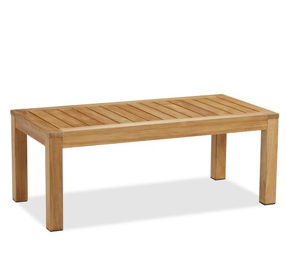 Madera Teak Outdoor Coffee Table Pottery Barn