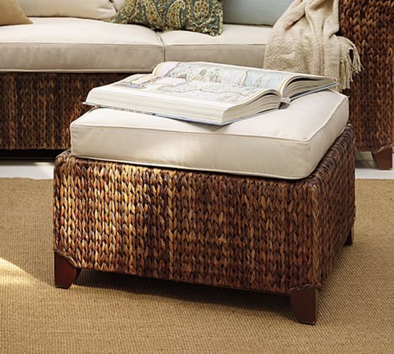 Pottery Barn Seagrass Ottoman