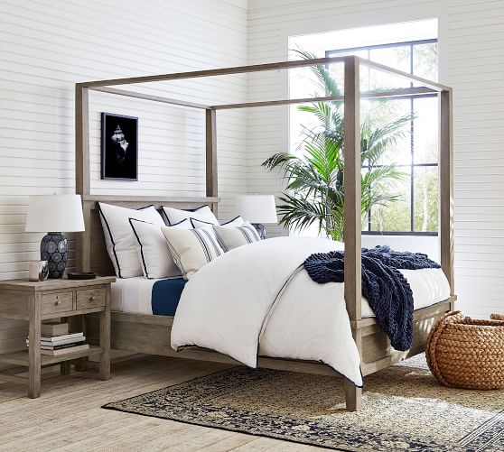 Farmhouse Canopy Bed Wooden Beds Pottery Barn