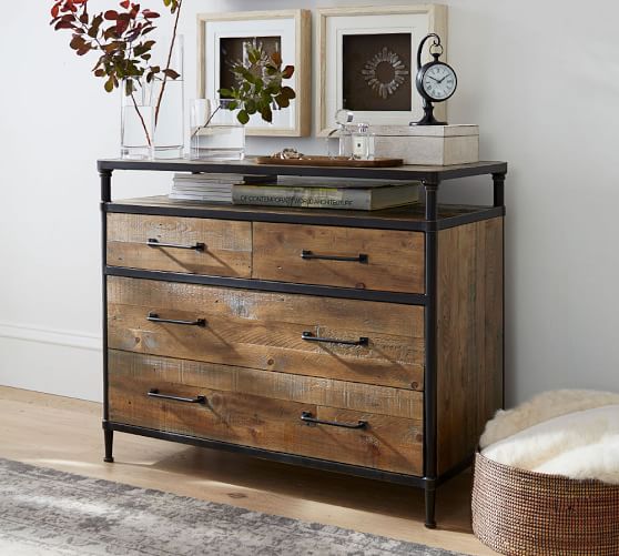 Juno Reclaimed Wood 4 Drawer Dresser Pottery Barn