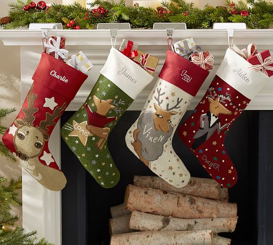 Crewel Stocking Vixen Pottery Barn