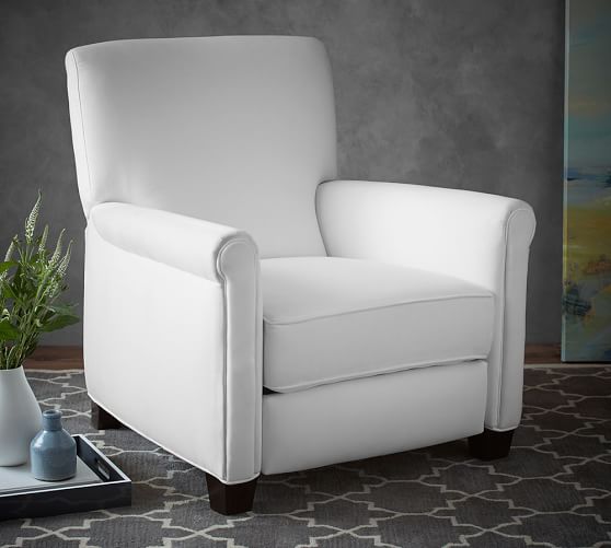 Irving Roll Arm Upholstered Recliner Chair Pottery Barn