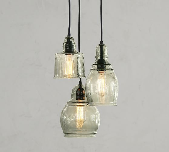 Paxton Glass 3 Light Pendant Pottery Barn