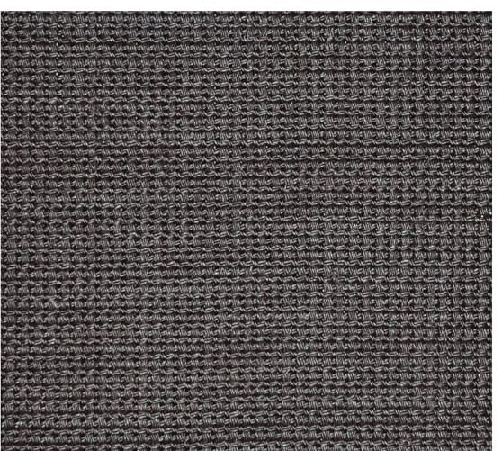 Fibreworks Custom Mini Basketweave Sisal Rug Charcoal Pottery