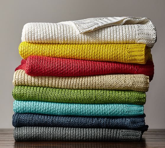 Perry Knit Throw Blanket Pottery Barn