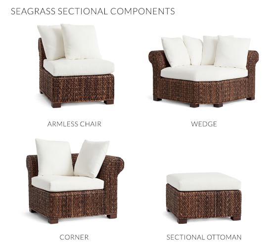 300 500 750 1000 Seagrass Sofa Sectionals Pottery Barn