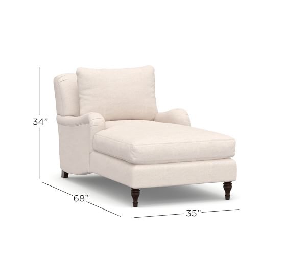 Carlisle Upholstered Chaise Pottery Barn