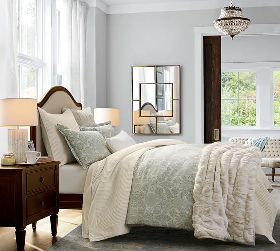 Samantha Damask Sateen Patterned Duvet Cover Sham Pottery Barn