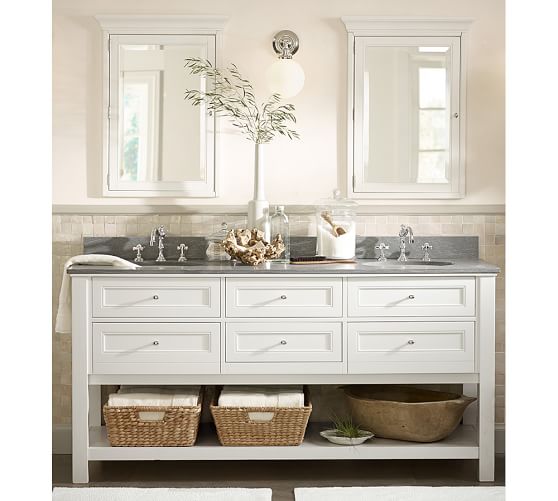 Classic Double Sink Vanity White