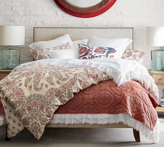 Remy Paisley Print Reversible Cotton Patterned Duvet Cover Sham