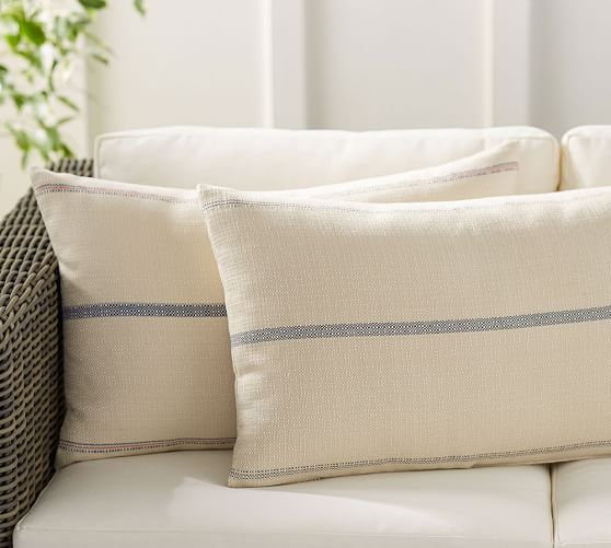 Grainsack Indoor Outdoor Lumbar Pillow Pottery Barn