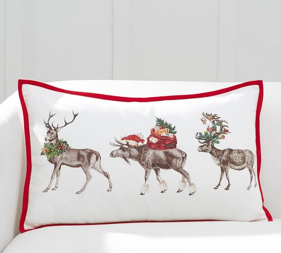 Silly Stag Lumbar Decorative Pillow Cover Pottery Barn